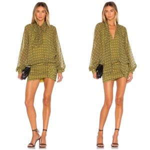 L’ACADEMIE The Maelle Mini Dress - Gold Chain